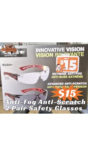 Anti Fog / Anti Scratch Saftety Glasses