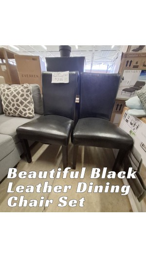 Black Leather Dining Chairs