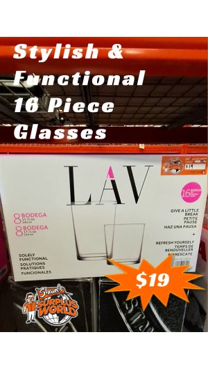 16 Piece Glassware Set
